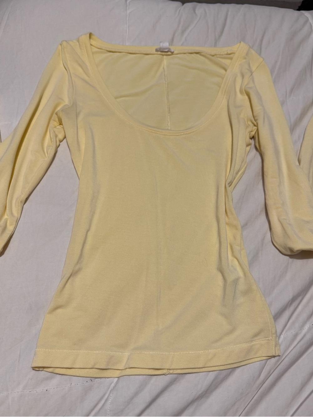 GARAGE YELLOW SCOOP NECK LONGSLEEVE
